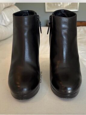 Balenciaga Black Leather Platform Ankle Boots size 5.5 US Italian size 36